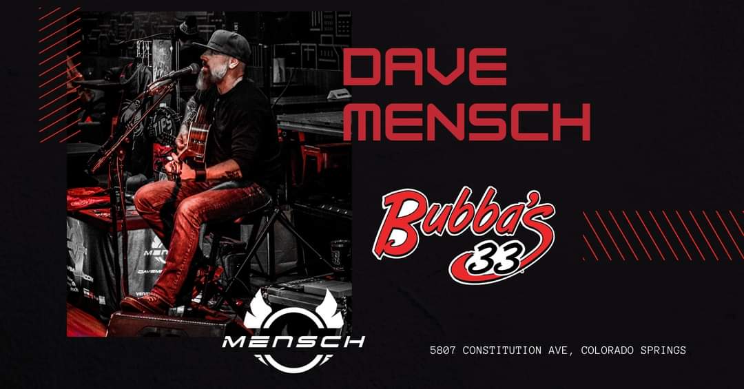 Colorado Springs folks! Come out and see Dave Mensch next Wednesday, April 20th at Bubbas 33 on Constitution and Powers!