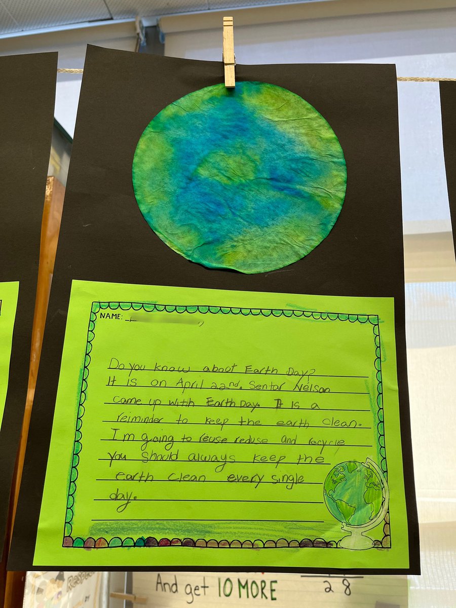 MsCatieRicca's tweet photo. How will you be celebrating Earth Day this year? #secondgrade #closterschools https://t.co/G6vkH893Dk