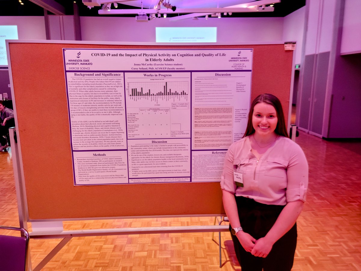 MankatoExSci's tweet photo. Congratulations to our Exercise Science students who presented their research at the URS!!! @URC_MSUMankato @MNSU_AHN https://t.co/9KViVGtxoR
