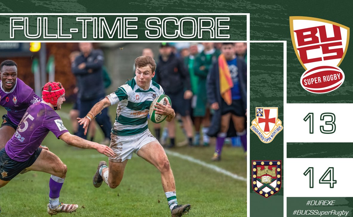 FULL-TIME SCORE: Durham University 13-14 Exeter University

We've only gone and done it!!