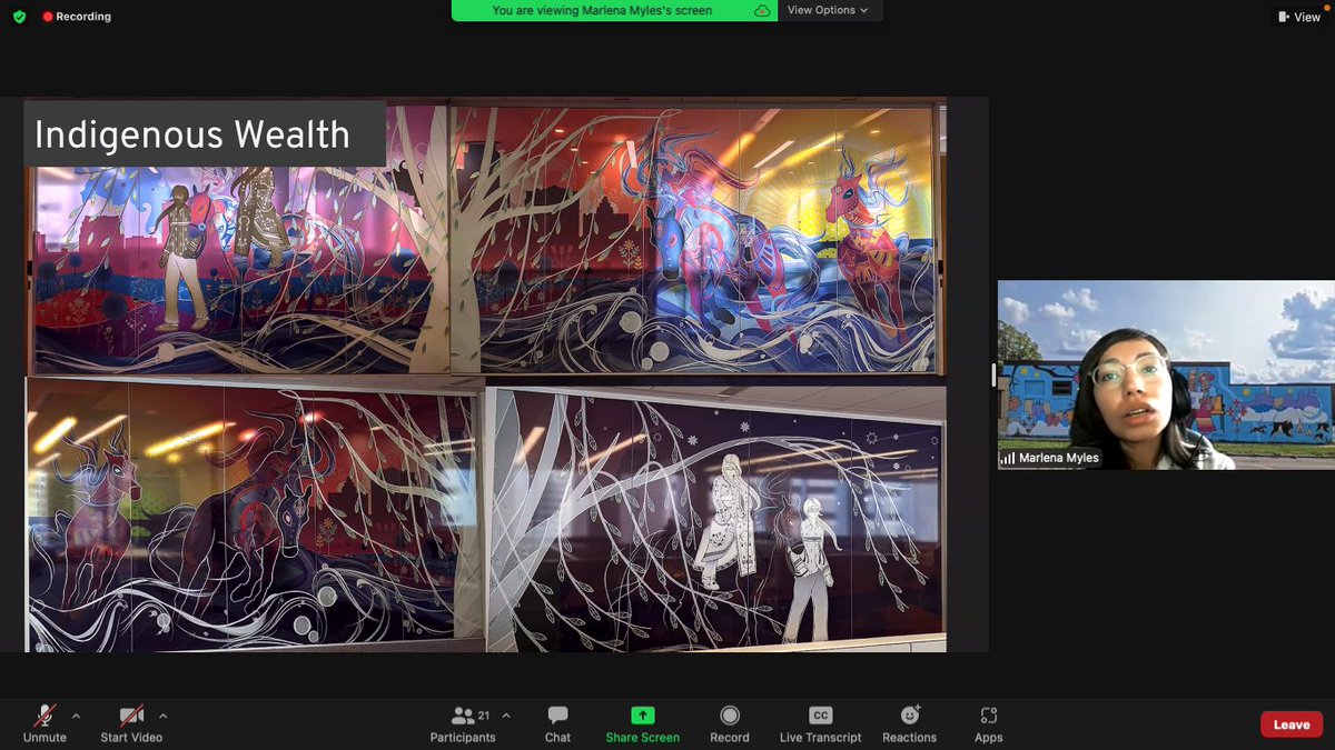Owamniyomni's tweet photo. Powerful lessons learned from @ThisIsMarlena at today's UofM Native Artist Talk: Dakota stories & connection to Spirit Island at #thefallsmpls, how art can educate #nativenarrativechange, & place-based art for all ages via augmented reality. https://t.co/3HPParOfZt
