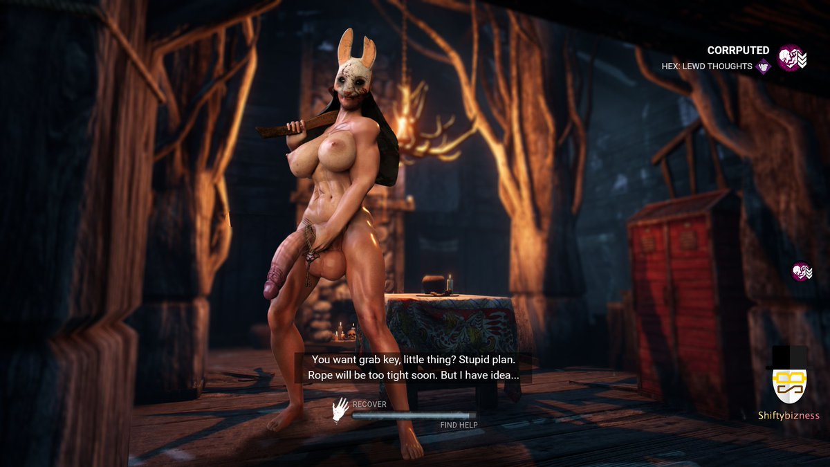 Shifty_Bizness's tweet photo. Back from the Fog with a commission featuring Dead By Daylight's Huntress. I can't believe they finally added sex 😳

No female version this time due to the way the scene was requested. Watermark-free versions available on Patreon! https://t.co/FSHpQYgd93