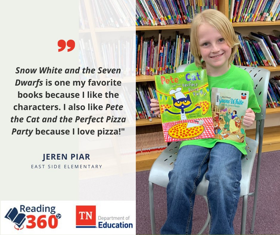 BedCoSchools's tweet photo. As we celebrate #BedfordCountySchools being #recognized as a Reading 360 District for our efforts in early literacy, hear from one of our young readers about his/her favorite book and why! #Reading360ELN #TNReadingForAll #CommitmentToLiteracy #ReadingMatters https://t.co/PdImA2FNsC