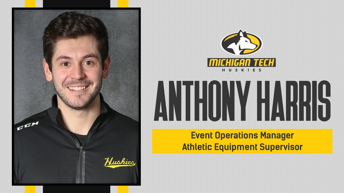 Anthony Harris named Event Operations Manager &amp; Athletic Equipment Supervisor #FollowTheHuskies 

📝michigantechhuskies.com/general/2021-2…