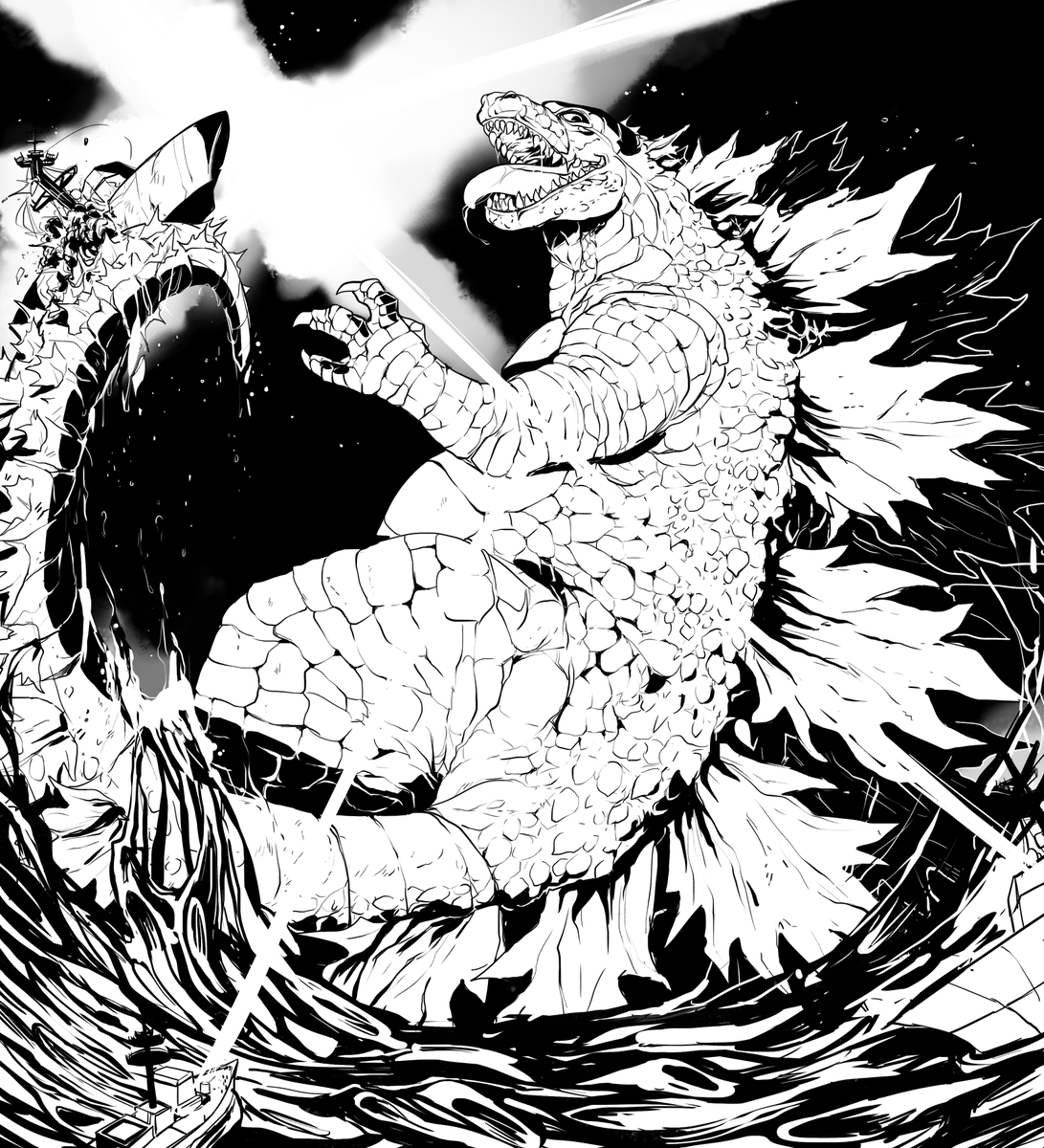 The King of Monsters!
I got to draw this very cool commish for a buddy and I'm so excited, this was so much fun!!
