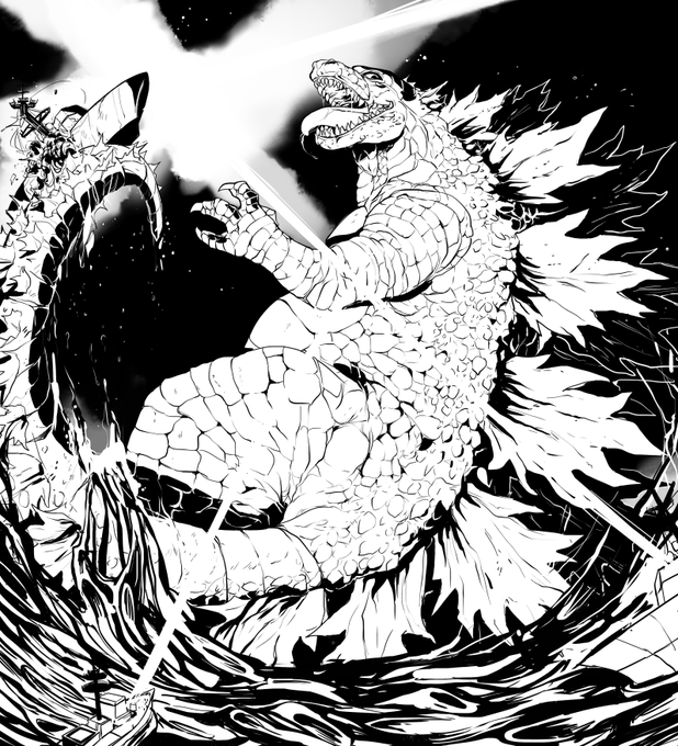 The King of Monsters!

I got to draw this very cool commish for a buddy and I'm so excited, this was so much fun!! 