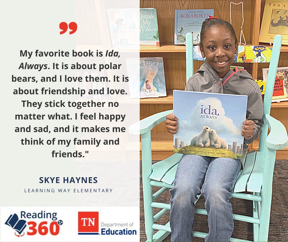 BedCoSchools's tweet photo. As we celebrate #BedfordCountySchools being #recognized as a Reading 360 District for our efforts in early literacy, hear from one of our young readers about his/her favorite book and why! #Reading360ELN #TNReadingForAll #CommitmentToLiteracy #ReadingMatters https://t.co/FJEHyUkP93