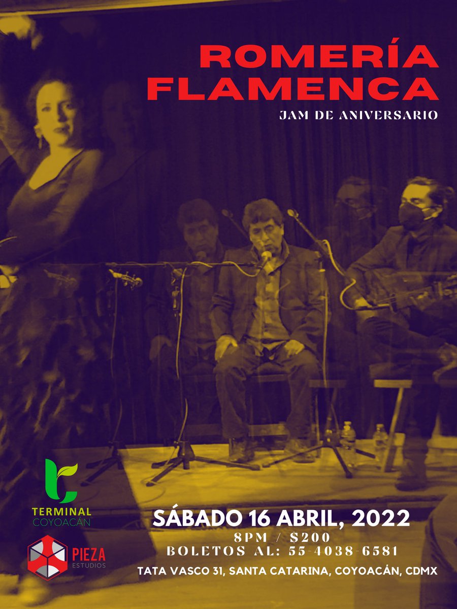 #cartelera #foroterminalcoyoacán #abril2022 

Los esperamos el fin de semana para el #sádadodeconcierto con la Romería Flamenca 💃 y #domingodeteatro 🎭con #Abrasadas 🔥

Informes y boletos al 5540386581