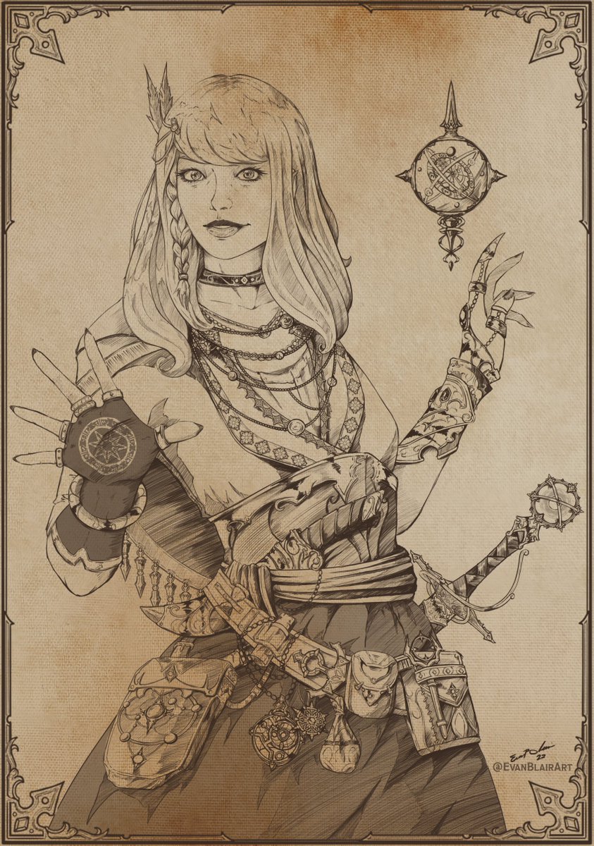 EvanBlairArt's tweet photo. 🎆500 follower giveaway!🎆

Thank you everyone for the support! As promised, I'll be doing a D&amp;D character portrait sketch giveaway.

To Enter:
✅Be Following
✅Like/RT
✅Comment character name/class

Winner will be selected on Sunday the 24th of April

#dnd #dndart #ttrpg https://t.co/808RUzkvEW