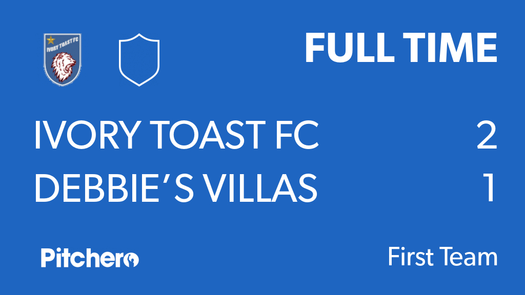 IvoryTFC2014's tweet photo. FULL TIME: Ivory Toast FC 2 - 1 Debbie’s Villas
#IVODEB #Pitchero
https://t.co/PcvSQBMuLm https://t.co/lF4dJUGxyY