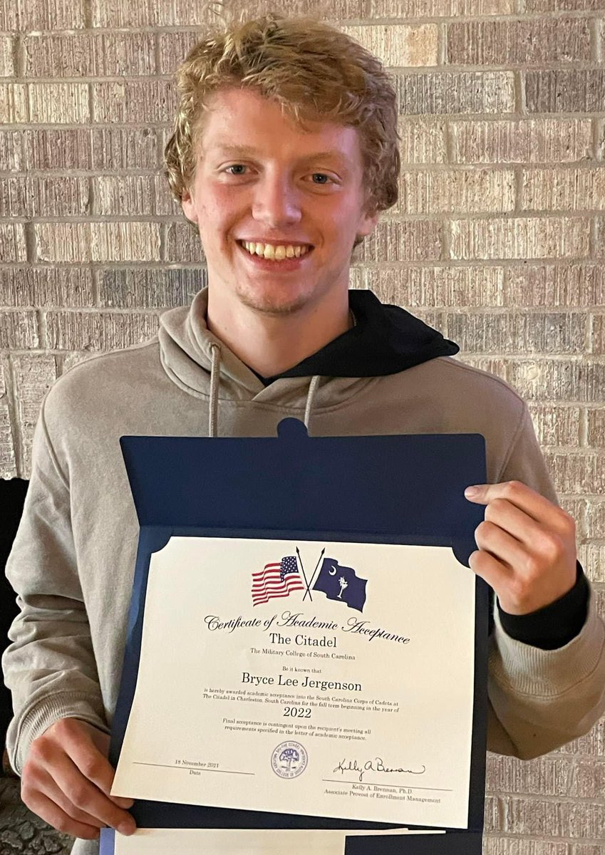 Supersave23's tweet photo. I want to thank everyone that has offered me to play football. Beyond the game, I need to be prepared for the future. That is why I’m choosing to attend The Citadel to obtain a degree in Intelligence and Security Studies. #NotDoneYet #StillPassionate @QB1_Athletics @kmcnmt https://t.co/iuJhPjBg0s