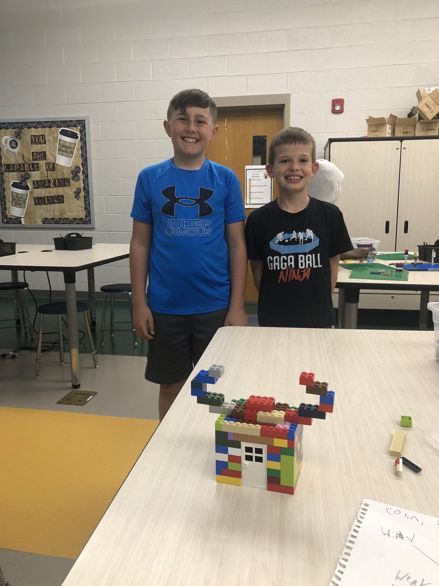 rose_holland2nd's tweet photo. Building a house to withstand the big bad wolf’s breath! We love making connections to stories we’ve read! #REAMSSTEAM https://t.co/rkVrsLYY7H