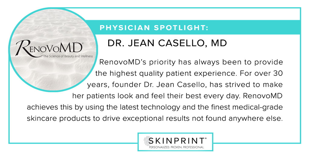 skinprint's tweet photo. Skinprint® is proud to partner with Dr. Jean Casello, MD from RenovoMD! Dr. Casello utilizes new technology and medical-grade skincare to provide the highest quality patient experience with exceptional results. Read why Dr. Casello loves our Skintellect™ Microgel Cream! https://t.co/e1r1FmDrhI