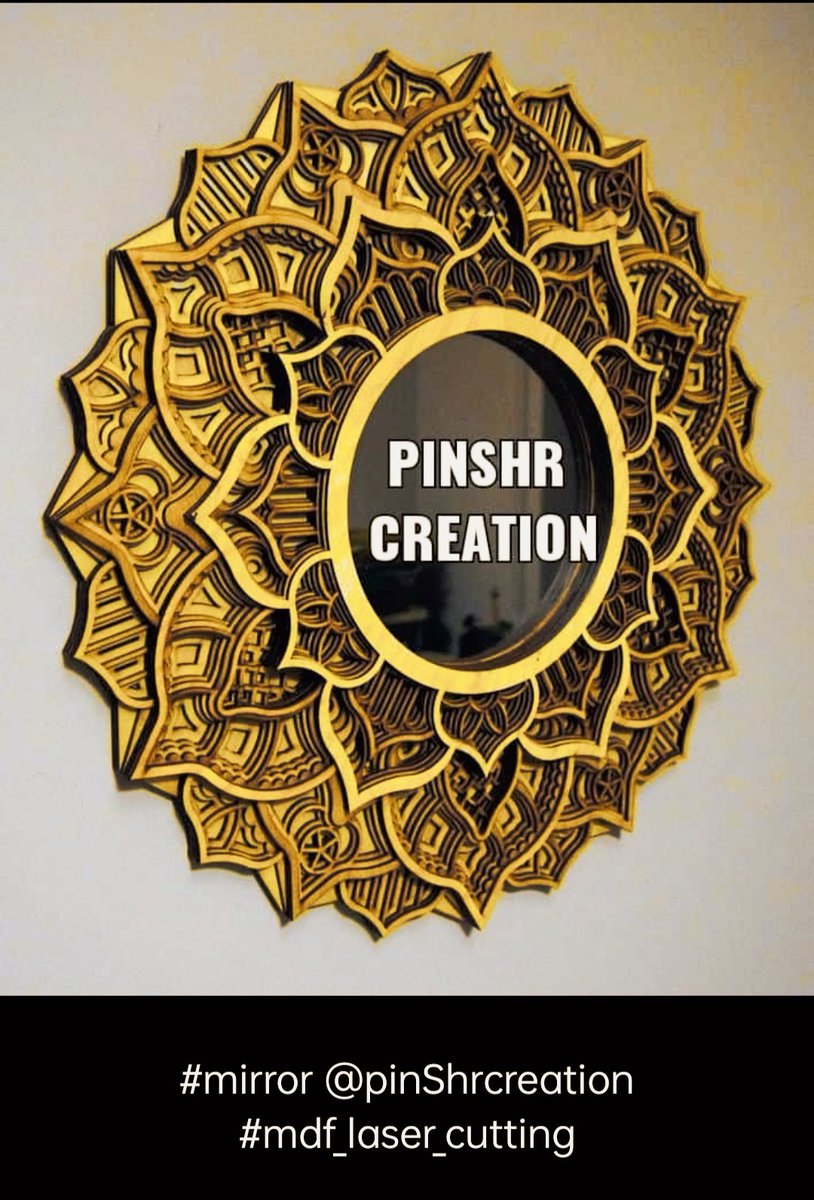 RacklyCraft's tweet photo. #mirror #mdflasercutting #lasercut 

#racklycraft #pinshrcreation #rackly #pinshr #shrikantkaushik https://t.co/OdBEGZ2GRs
