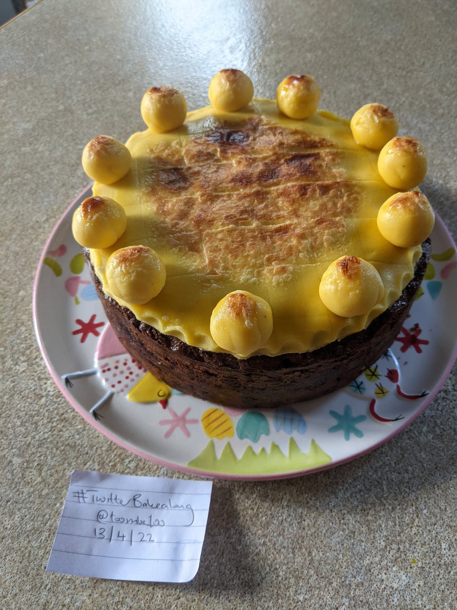 toombe100's tweet photo. Classic #simnel cake.
#Easter #TwitterBakeAlong @Rob_C_Allen @thebakingnanna1 https://t.co/VufhUPGFcO