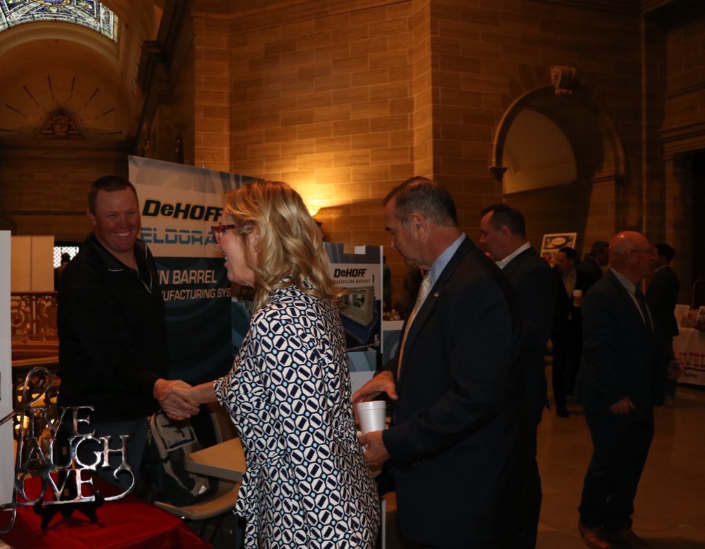 GovMikeKehoe's tweet photo. Thanks to all of the members, elected officials, visitors and @Caseyhoggadrian who helped make @BuyMissouri a huge success!  These businesses make Missouri great, and I’m proud to lead this incredible program. #BuyMO https://t.co/niqzjWxu8V