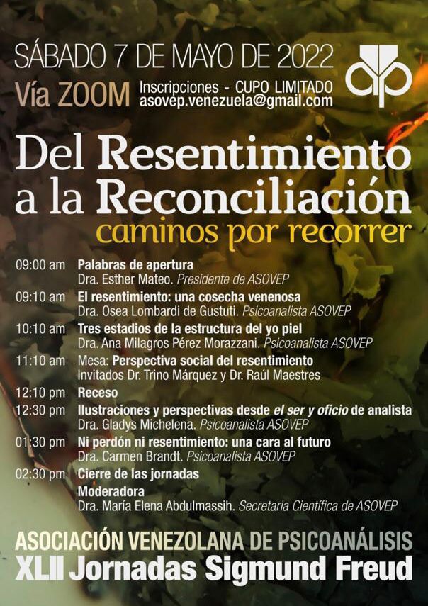 asovep's tweet photo. Asovep invita a sus próximas Jornadas Sigmund Freud el 7 de Mayo, cupo limitado a 100 personas https://t.co/lEsqqtlkiX