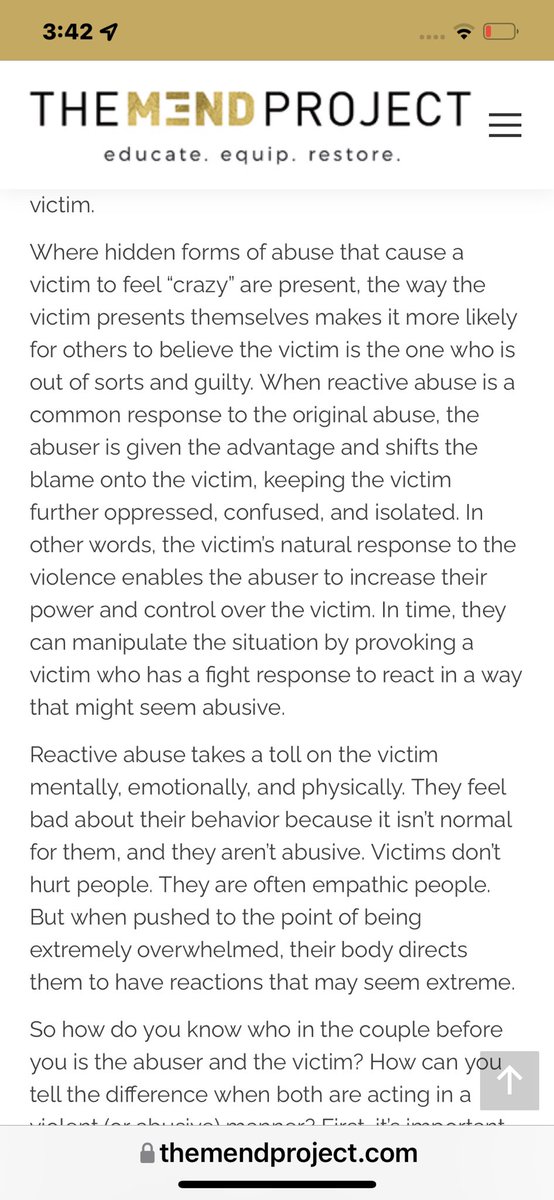 SimplyLanette's tweet photo. @ThatUmbrella Learn about reactive abuse. https://t.co/dBmP2dRn4j