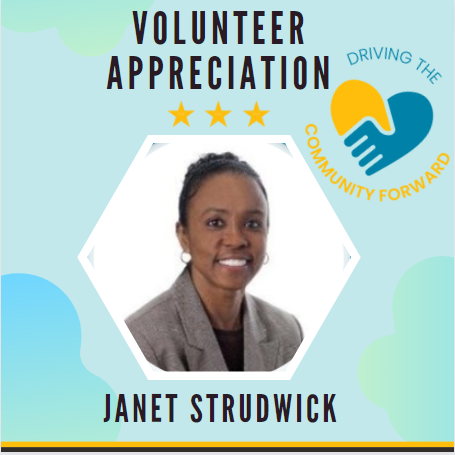 CommunityForwrd's tweet photo. @TISTAtech 
In honor of National Volunteer Month, we are thrilled to recognize, Janet Strudwick, our TISTA associate, for her dedication, hard work and time in volunteering towards CommunityForward!
#NationalVolunteerMonth #appreciation #drivingcommunityforward https://t.co/QmPqGoNv9c
