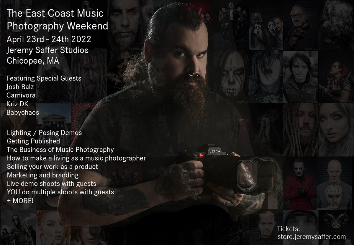 What does it take to shoot a successful cover? I will be teaching not only how to shoot a cover but how to get hired to shoot a cover at the upcoming music photography weekend at my studio on April 23rd and 24th w/ <a href="/JoshBalz/">Joshua Balz</a> <a href="/carnivoraband/">Carnivora</a> <a href="/KrizDK/">Kriz DK</a> @itsbabychaos more info in pic.