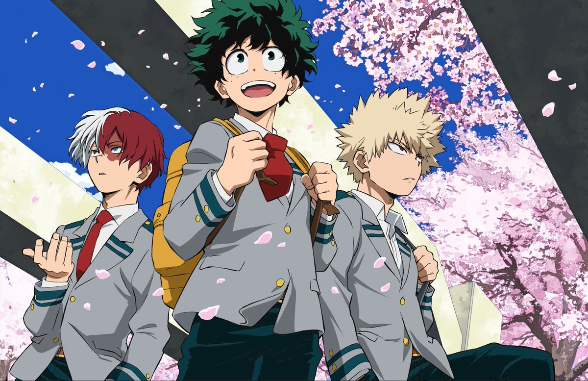 BnHWiki's tweet photo. Ilustración especial de Deku, Bakugo y Todoroki en la segunda temporada.
#MyHeroAcademia #BokuNoHeroAcademia https://t.co/InudfeftAB