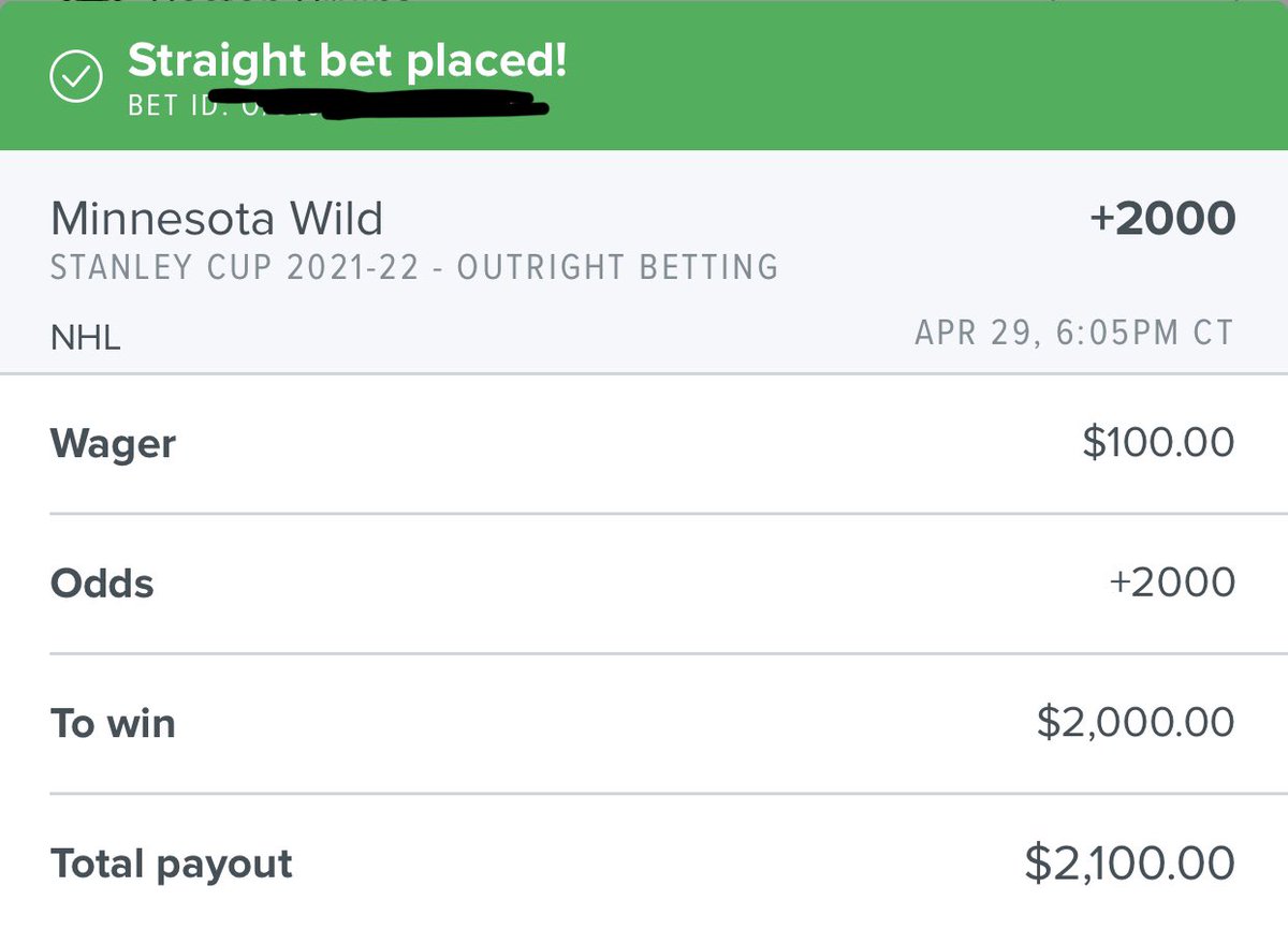 jd_9977's tweet photo. NHL 

- Minnesota Wild to win the Stanley Cup 20/1 1u

* #collabz with @bhawks0035 . We both like the color green https://t.co/Z65sOtt6cz