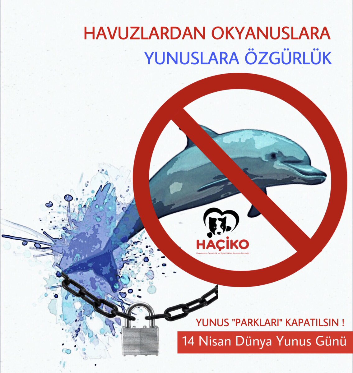 💢14 NİSAN DÜNYA YUNUS GÜNÜ 🐬 #yunusparklarıkapatılsın #yunuslaraözgürlük #haçikoderneği #haçiko