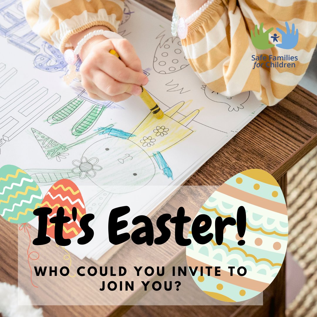 Easter is this Sunday!
Is there anyone you could invite to join you in your Easter celebrations? A family you've hosted for? A neighbor?