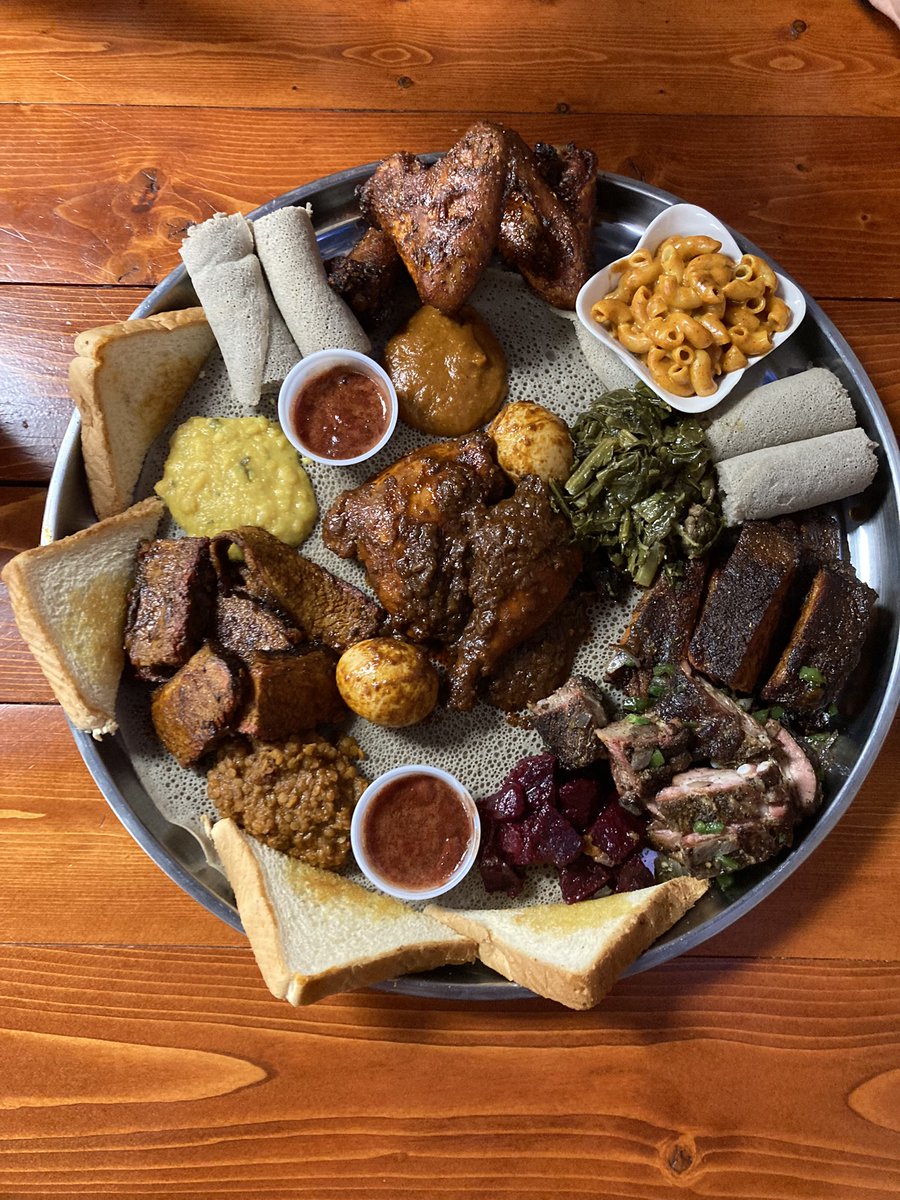jeremygratil's tweet image. Just ate Ethiopian x Texas BBQ fusion and I'll never be the same