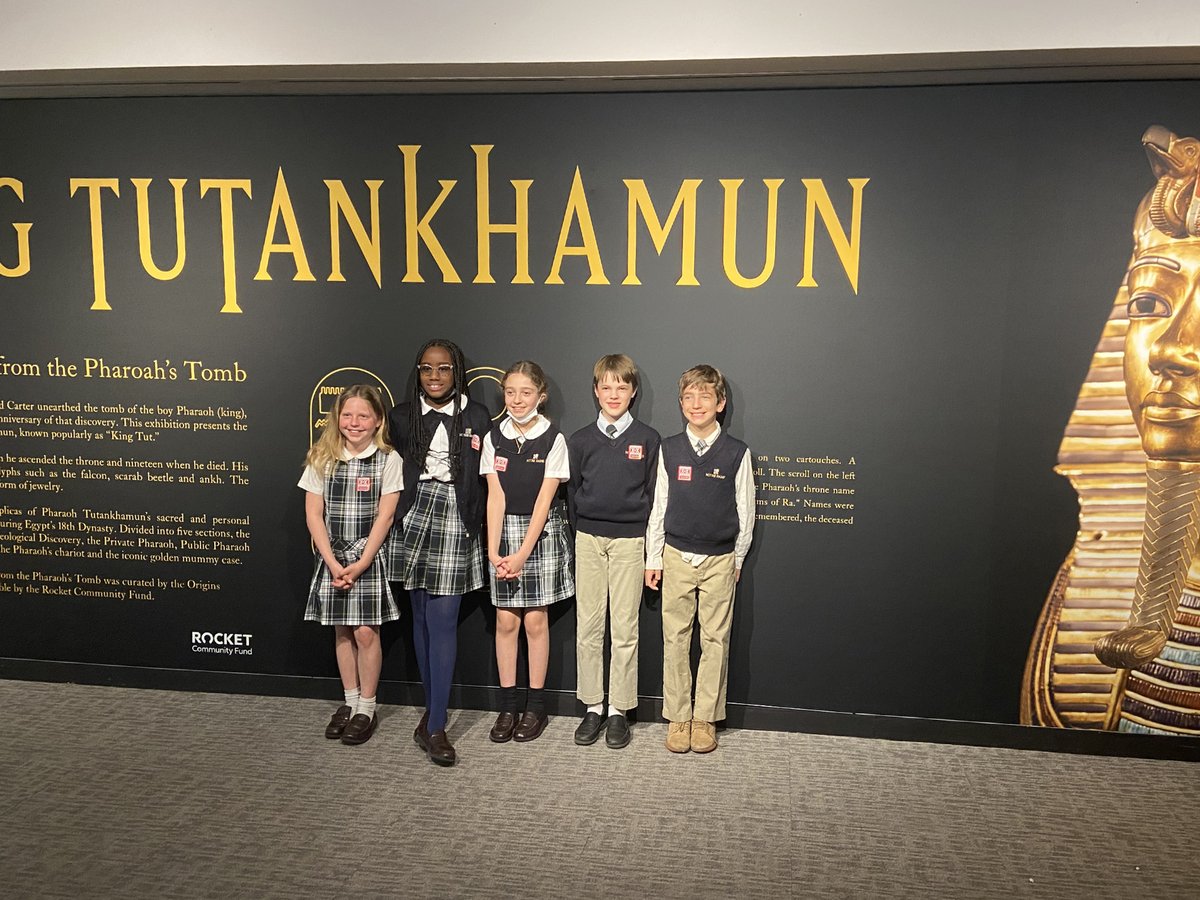 NDPMA's tweet photo. Notre Dame's 4th & 5th grade classes spent time this week at the Charles H. Wright Museum of African American History in Detroit. Hugely educational field trip that included KING TUTANKHAMUN: Wonderful Things from the Pharaohβs Tomb and the Detroit Performs! exhibits. #TheWright https://t.co/eRcXjHMOal