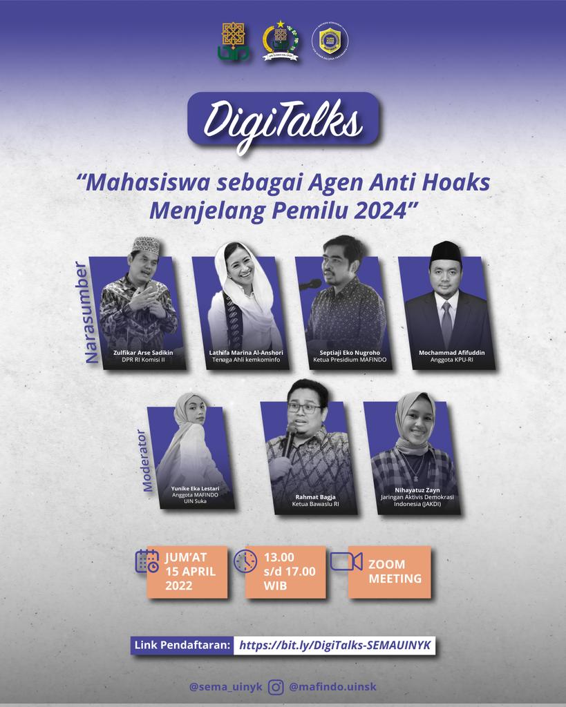 Menjelang Pemilu 2024 pastinya banyak kabar yang beredar termasuk kabar hoaks, so join sekarang buat menjadi agen anti hoaks menjelang Pemilu 2024😉
bit.ly/DigiTalks-SEMA…