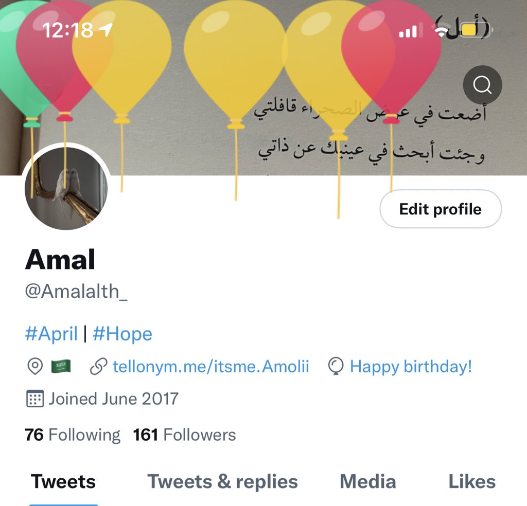 Amalalth_'s tweet photo. Another candle to blow 💗
• 14-4-2004 •
#Feeling18 🤸🏼♀️ https://t.co/a4unoL2yAM