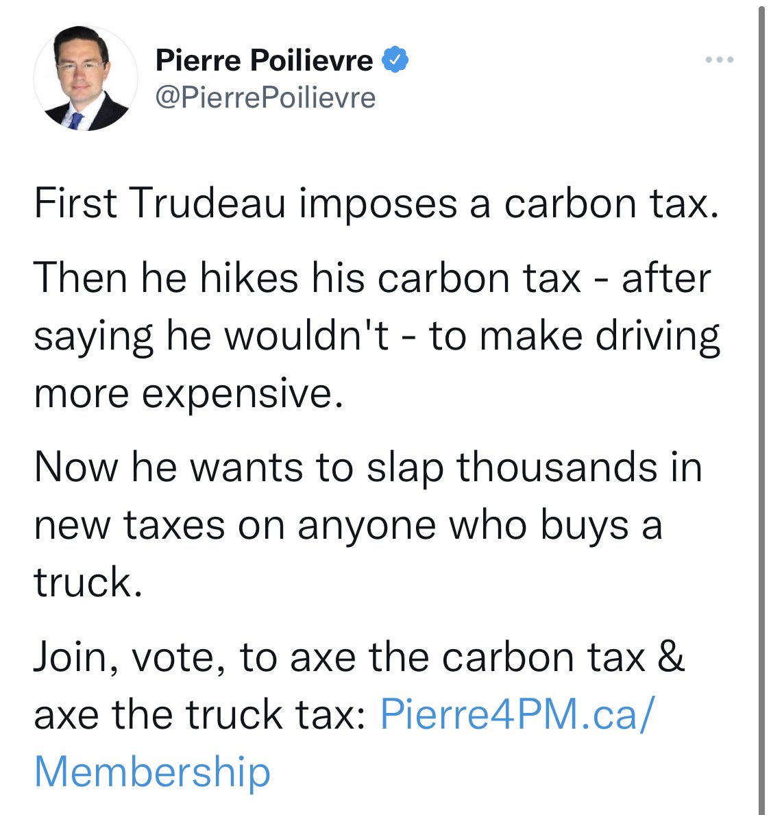 s_guilbeault's tweet photo. Another example of a Conservative politician &amp; organization spreading disinformation to serve their own partisan interests.

This so-called fee on trucks doesn't exist. 

It’s fear mongering, plain and simple. https://t.co/WskM5CRNDM