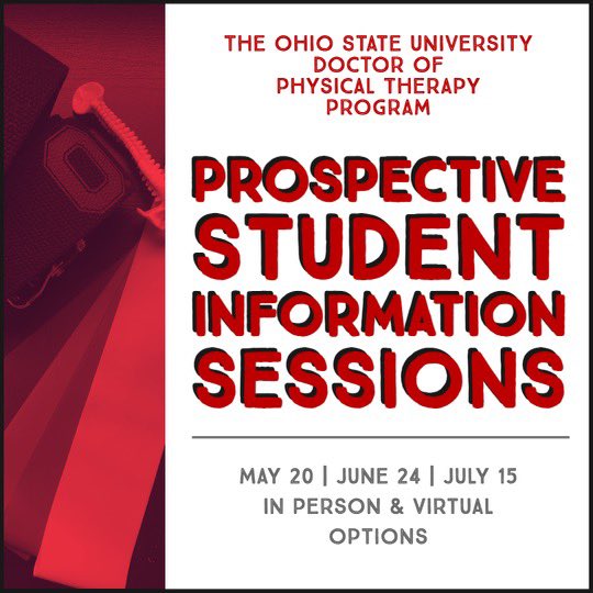 Join us! During these sessions you will:
-receive a program overview
-tour our facilities
-meet faculty &amp; current students
-get guidance on successful applications
Afterwards, there will be additional optional sessions and tours of Ohio State's main campus
osu.az1.qualtrics.com/jfe/form/SV_79…