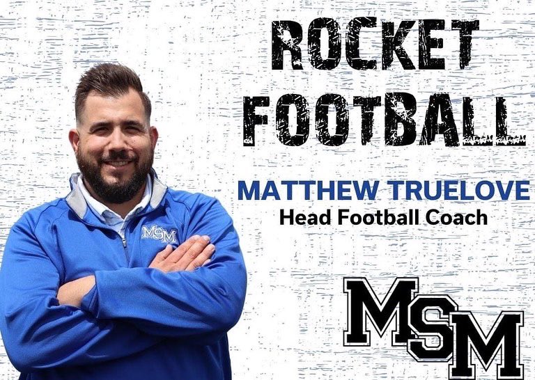 MountStMary's tweet photo. ➡️🏈Announcing the next era of Rocket Football...

Rocket family, help us welcome our next Rocket Football Head Coach, Coach Matthew Truelove! Head to the MSM website to read more! Welcome, Coach @CoachTruelove and family!

Rocket Pride!! https://t.co/3Iivbreu8w