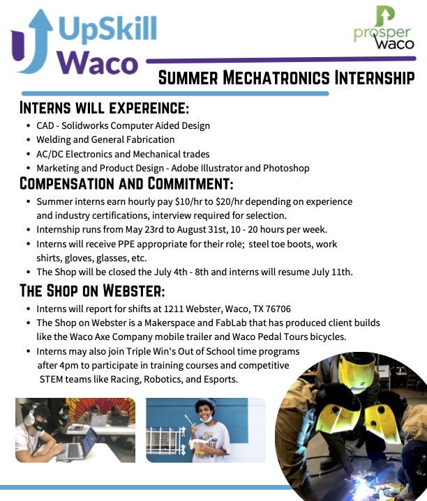 Training is available for adults &amp; summer internships for students in the the field of mechatronics.
Mechatronics is an emerging field that integrates electrical and mechanical engineering, advanced manufacturing, and computer technology.