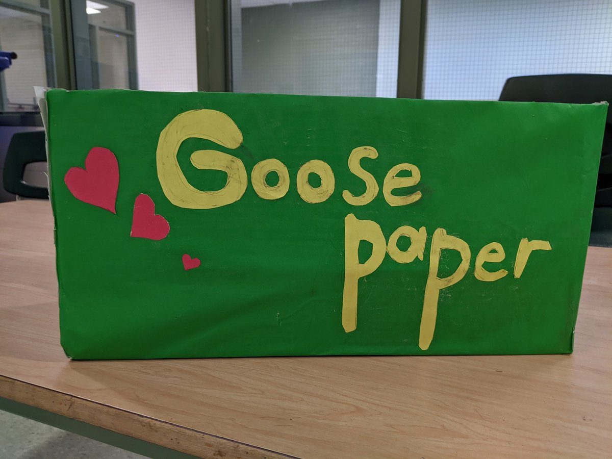 musicroom110's tweet photo. Hard at work and play @Cooksvilleps and helping us think about how we use and reuse what we have. More #GOOS paper boxes coming together by our grade 4/5 EcoTeam. @PDSB_eco @EcoSchoolsCAN #GOOSpaperDay22 https://t.co/gcmIAdgYCW