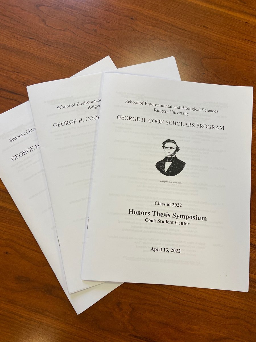It was wonderful participating in the GH Cook Senior Thesis presentations today. Especially happy to see so many students from the SEBS General Honors Program.
