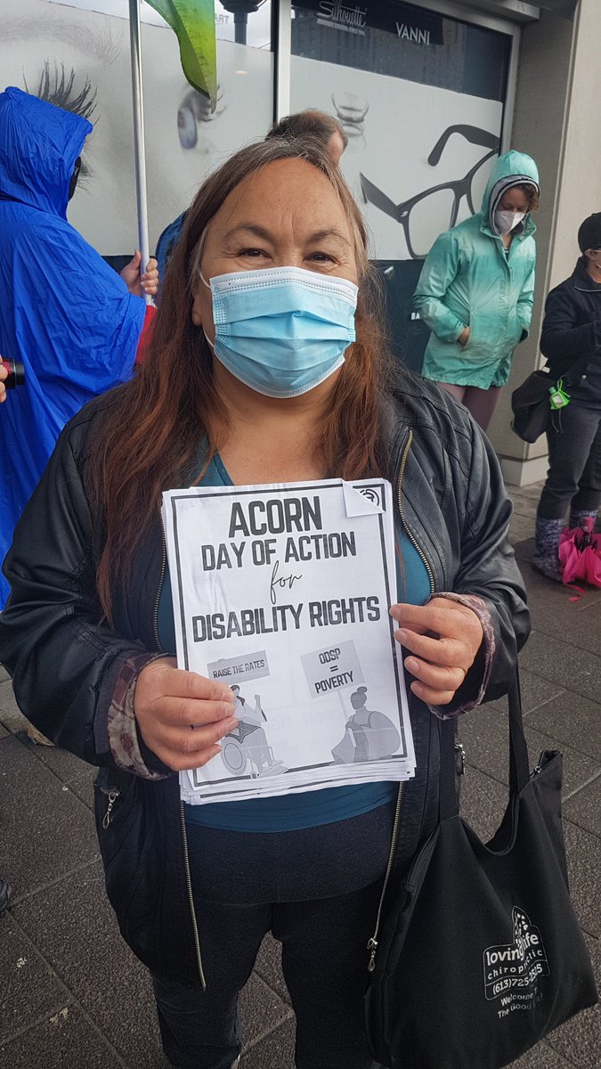 OttawaACORN's tweet photo. No amount of rain can stop our #ODSP members from fighting 2 #RaiseTheRates & #StopTheClawbacks!! Special thx to @JoelHardenONDP & @OPSEU 4 joining 2day! Let's keep up the fight 4 #DisabilityRights - send a msg 2 @fordnation here: https://t.co/WKXbpZyR7k https://t.co/Omk9YYAgjo