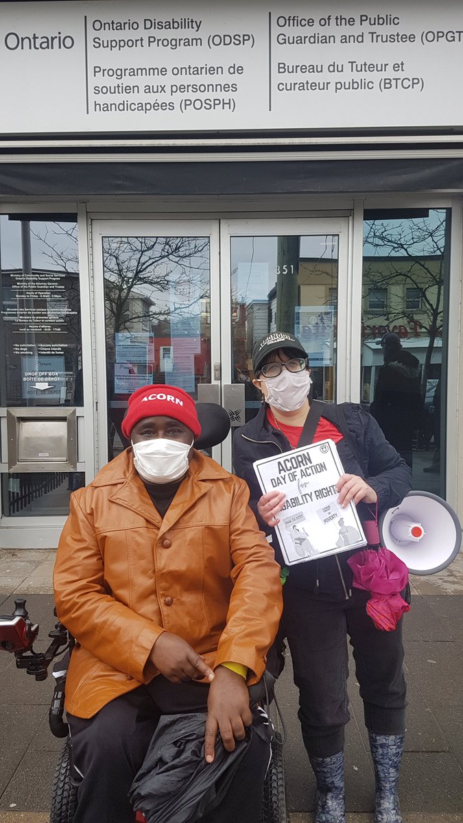 OttawaACORN's tweet photo. No amount of rain can stop our #ODSP members from fighting 2 #RaiseTheRates & #StopTheClawbacks!! Special thx to @JoelHardenONDP & @OPSEU 4 joining 2day! Let's keep up the fight 4 #DisabilityRights - send a msg 2 @fordnation here: https://t.co/WKXbpZyR7k https://t.co/Omk9YYAgjo