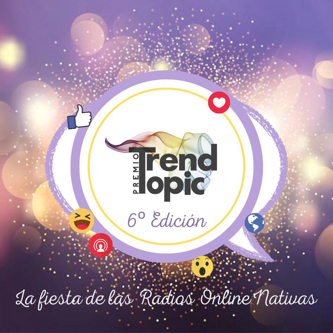 🌟✨⚡Atención #ComunidadRadialista y #Podcastera!💫🌟✨📲 Corre la voz y postulate a la 6º edición de la única #FiestadelasRadiosOnline 🎙️#RadiosOnline #RON #FiestaRadialista 🎧 premiostrendtopic.com.ar/web/ 🎧 #Etapa1 #EtapaPostulación #PremiosTT #PremiosTrendTopic #CulturaDigital
