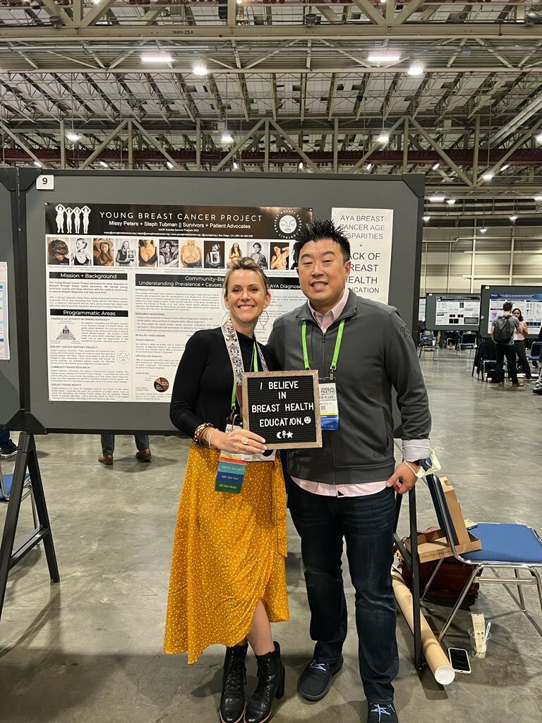 youngbcorg's tweet photo. So proud of our #AACR22 poster session for Scientist ⬅️➡️Survivor program #AACRSSP ! I believe in Breast Health Education! https://t.co/h7wRs04kWP