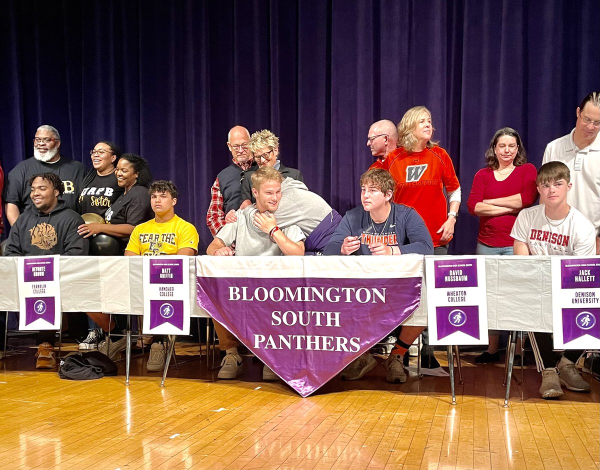 bhss_football's tweet photo. Congratulations to these Panther Football players for continuing their athletic careers

Sam Young - Arkansas Pine- Bluff

Devonte Brown - Franklin College

Matt Griffin - Hanover College

David Nussbaum - Wheaton College

Jack Hallett - Denison University https://t.co/krmVTuaHw4