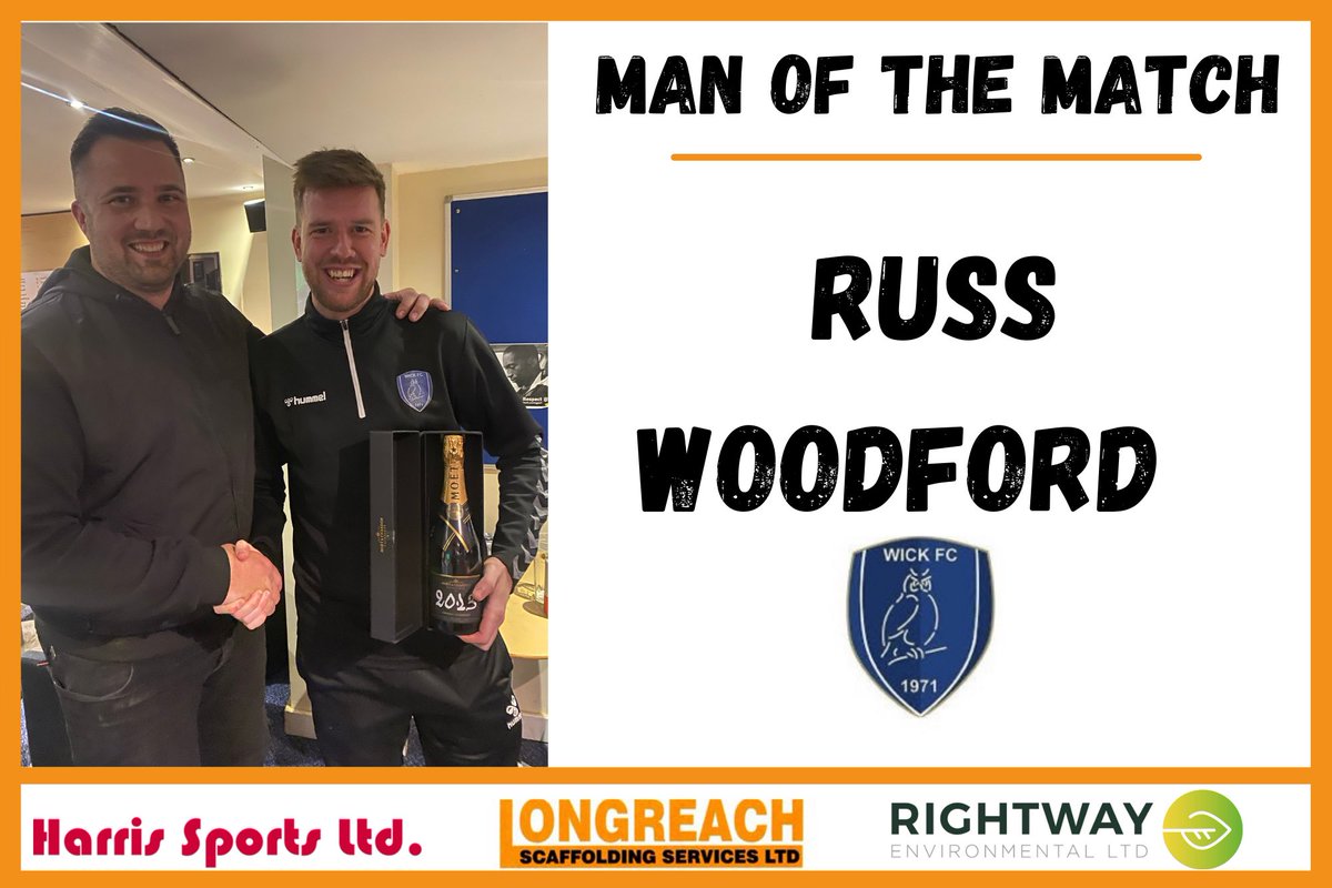 𝐌𝐀𝐍 𝐎𝐅 𝐓𝐇𝐄 𝐌𝐀𝐓𝐂𝐇

Today’s MOTM is awarded to Russ Woodford.

Sponsored by CH Bricklaying &amp; Presented by Tom Allen.

#Owls 🦉