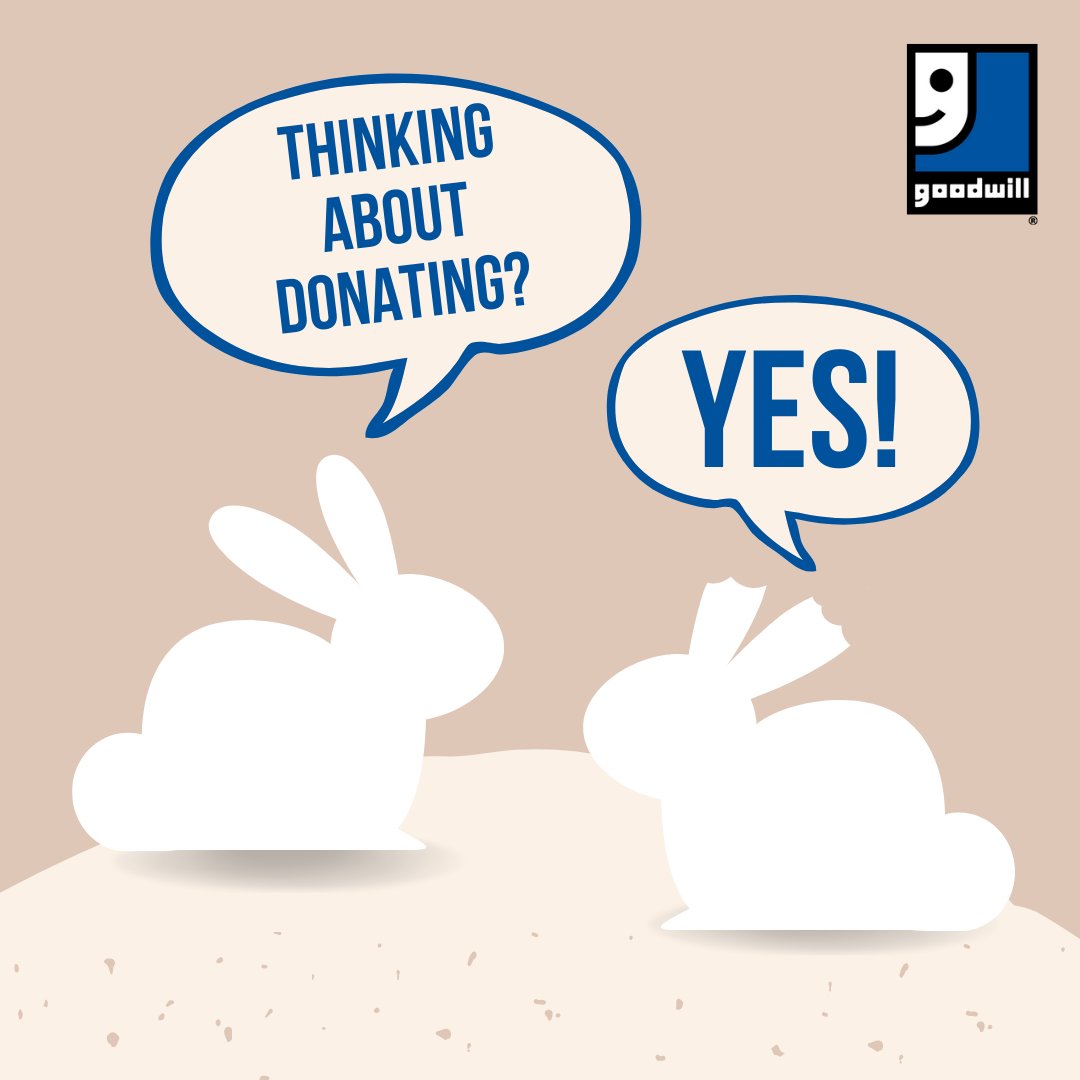 NiagaraGoodwill's tweet photo. We will be closed for DONATIONS on Good Friday and Easter Sunday which means you can donate during regular shopping hours Saturday and Monday at all 6 of our locations across Niagara🐰💙
#shopgood #supportlocal #sustainability #goodwillfinds #shopgoodshopsmart #easter https://t.co/drVs0Rf3VP