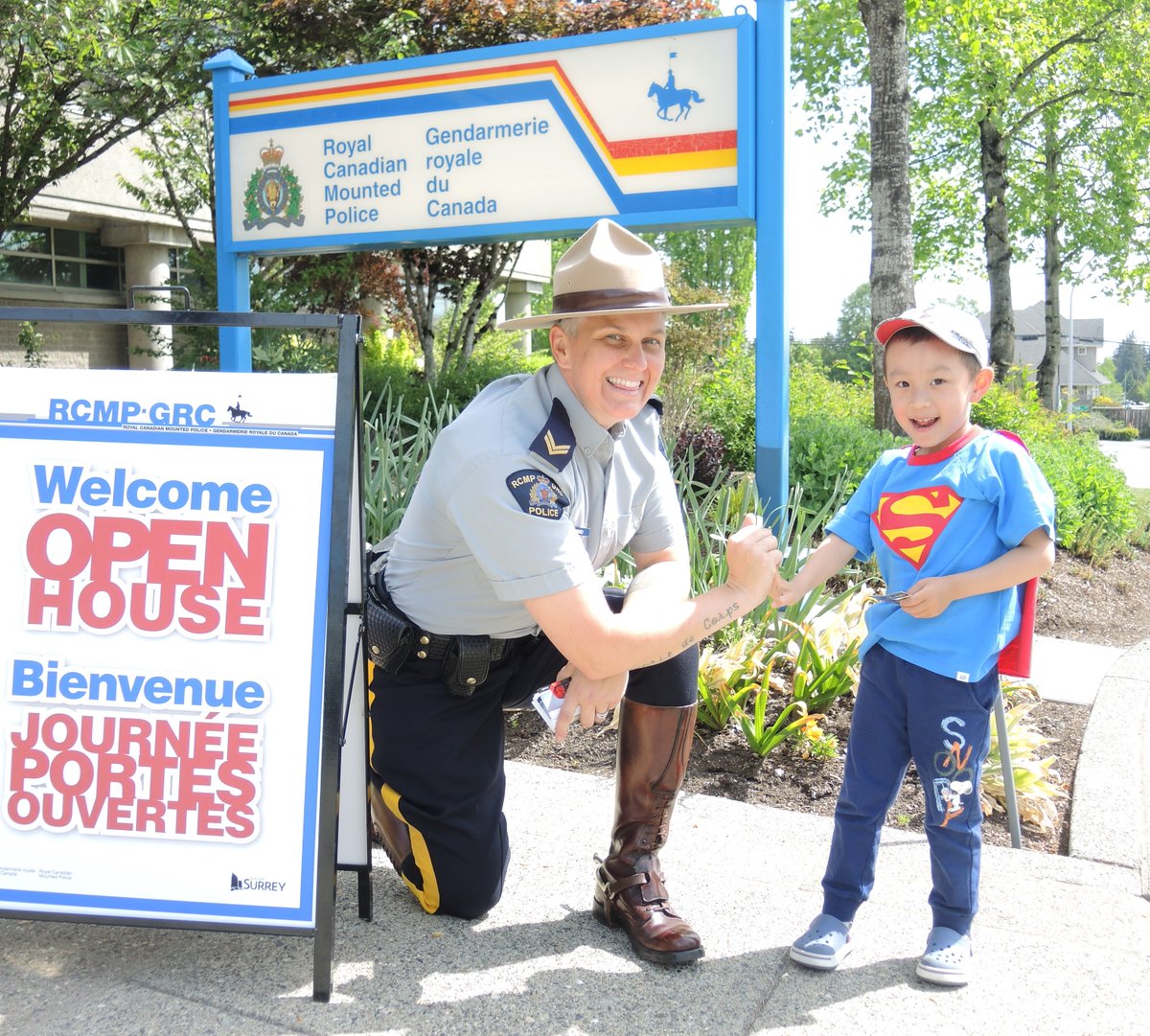 SurreyRCMP's tweet photo. Save The Date: Surrey RCMP’s Open House is back after a 2 year hiatus. Join us on Saturday, May 14 from 12-3pm at Main Detachment. Come out and join us at this free family event. We look forward to meeting you. https://t.co/x2z0BEVZYk