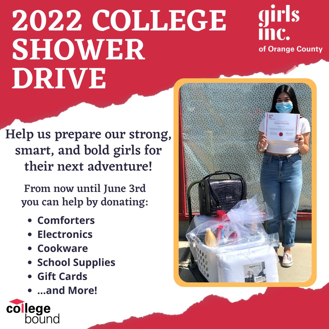 Heading off to your first year of college can be hard, but help us make it a little easier for our strong, smart, and bold 2022 graduates! To donate visit our College Bound wishlist at a.co/1escBmm