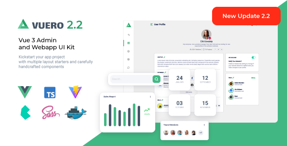 stylelibreview's tweet photo. Vuero - VueJS 3 Admin and Webapp UI Kit
https://t.co/JhmxOM75n8

#htmltemplates
Vuero is not a theme, it’s not a framework, instead, it is a hybrid design system. Vuero is not just a Vue port of Huro, it is a full rewrite using the brand new Vue 3 https://t.co/jOnEYTfUGh