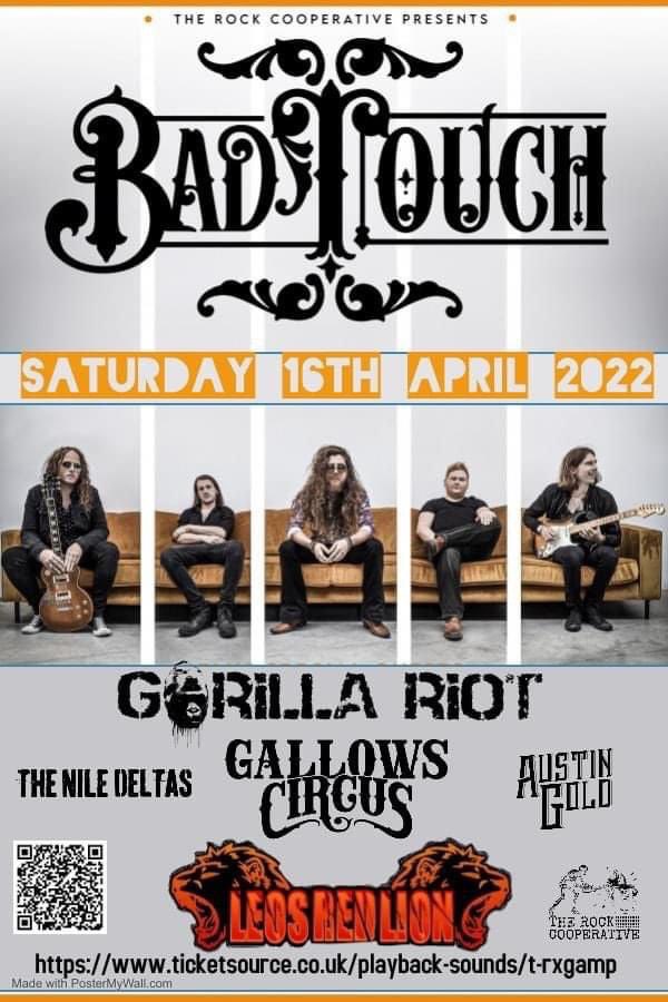 TMR Music (@tmrmusicuk) on Twitter photo TMR GIG GUIDE
Its Easter w/end time to treat yaself to some awesome rock n roll
FRI 15 - <a href="/BadTouch/">Hugo Gilchrist</a> + <a href="/GorillaRiotRock/">Gorilla Riot</a> + <a href="/GallowsCircus/">Gallows Circus</a> + <a href="/AustinGold_band/">Austin Gold</a> @ <a href="/leosredlion/">Red Lion</a>
SAT 16 - <a href="/Reef/">z</a> + A + <a href="/ScarletRebels/">Scarlet Rebels</a> @ <a href="/O2ForumKTown/">O2 Forum Kentish Town</a>
SUN 17 - Scarlet Rebels @ <a href="/Junction_Plym/">TheJunctionPlymouth</a> TMR GIG GUIDE
Its Easter w/end time to treat yaself to some awesome rock n roll
FRI 15 - <a href="/BadTouch/">Hugo Gilchrist</a> + <a href="/GorillaRiotRock/">Gorilla Riot</a> + <a href="/GallowsCircus/">Gallows Circus</a> + <a href="/AustinGold_band/">Austin Gold</a> @ <a href="/leosredlion/">Red Lion</a>
SAT 16 - <a href="/Reef/">z</a> + A + <a href="/ScarletRebels/">Scarlet Rebels</a> @ <a href="/O2ForumKTown/">O2 Forum Kentish Town</a>
SUN 17 - Scarlet Rebels @ <a href="/Junction_Plym/">TheJunctionPlymouth</a>