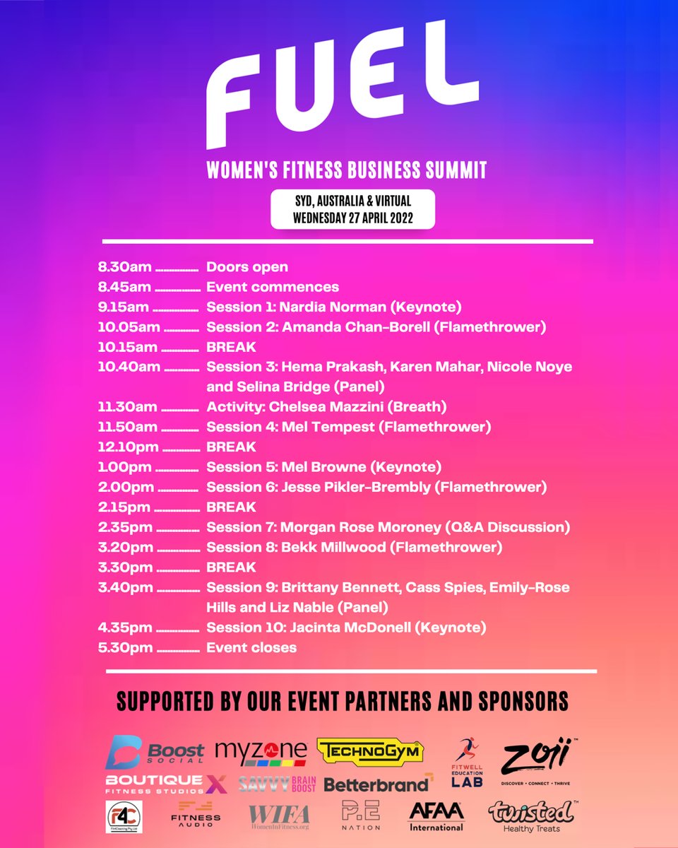 If you’re a woman in the business of fitness, you need to know about Fuel Women’s Fitness Business Summit. Fuel is a one-day professional development summit, streamed directly to you.
 
💖 For more info visit fuel-summit.com 

#fuelsummit2022 #FWFBS2022 #Piloxing